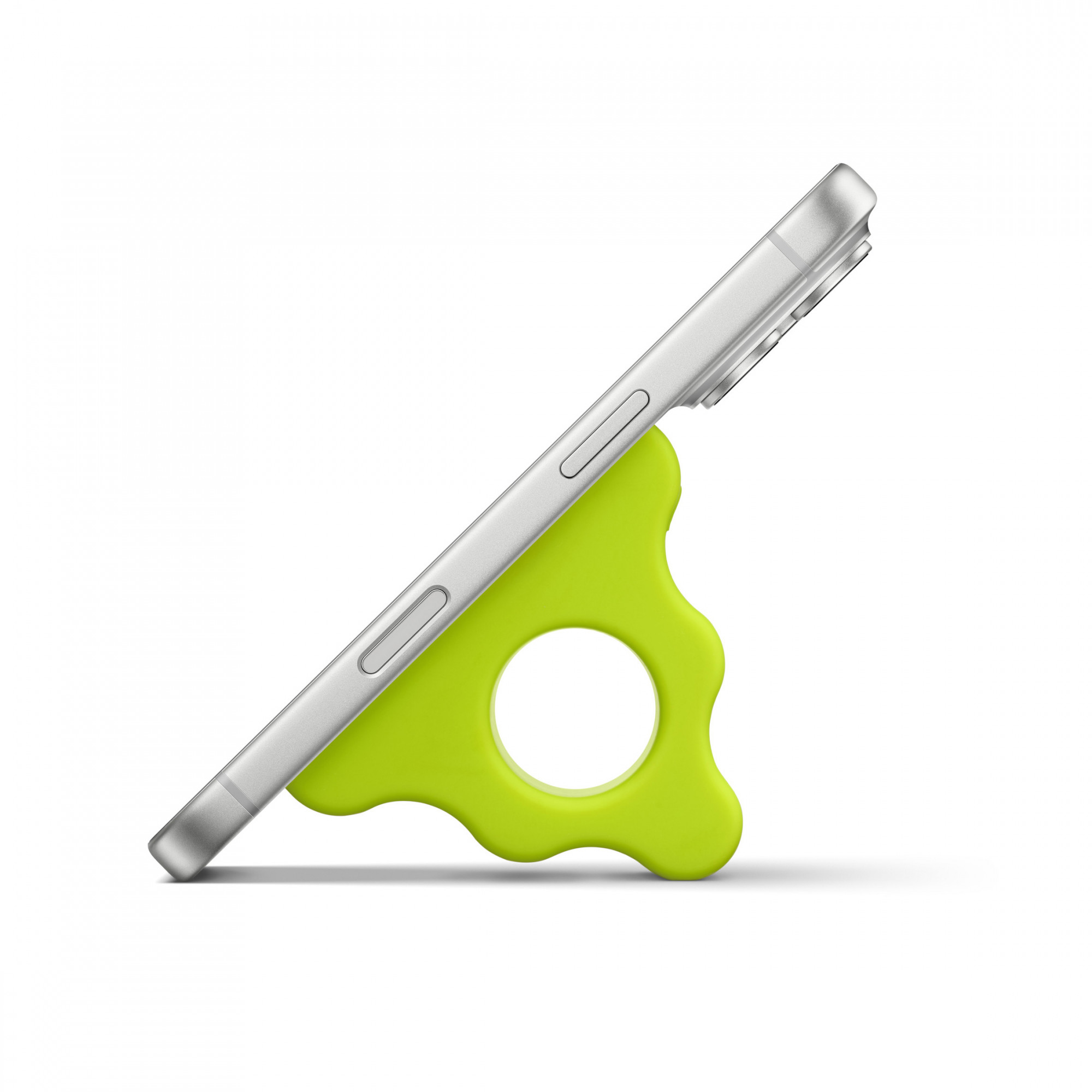 Аксессуар для iPhone, который сочетает в себе ручку и подставку, Hikawa Phone Grip & Stand Color: Chartreuse